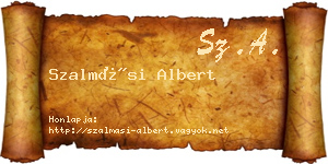 Szalmási Albert névjegykártya